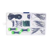 Maxbell 62Pcs Carp Fishing Accessories Sleeves Rig Tube Quick Change Swivels