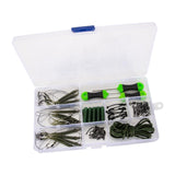Maxbell 62Pcs Carp Fishing Accessories Sleeves Rig Tube Quick Change Swivels