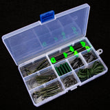 Maxbell 62Pcs Carp Fishing Accessories Sleeves Rig Tube Quick Change Swivels