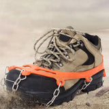 Maxbell Crampons 8 Spikes Snow Grips Stretch Footwear for Boots Women Men Kids