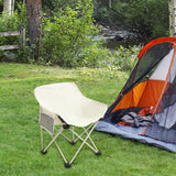 Maxbell Camping Folding Chair Picnics Home Furniture Folded for Patio Lawn Travel White
