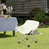 Maxbell Camping Folding Chair Picnics Home Furniture Folded for Patio Lawn Travel White