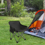 Maxbell Camping Folding Chair Picnics Home Furniture Folded for Patio Lawn Travel Black