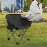 Maxbell Camping Folding Chair Picnics Home Furniture Folded for Patio Lawn Travel Black