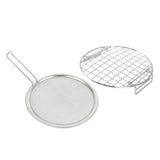 Maxbell Barbecue Grill Cooking Rack Round Campfire Grill for Fishing Hiking Home