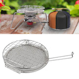 Maxbell Barbecue Grill Cooking Rack Round Campfire Grill for Fishing Hiking Home