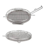Maxbell Barbecue Grill Cooking Rack Round Campfire Grill for Fishing Hiking Home