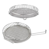 Maxbell Barbecue Grill Cooking Rack Round Campfire Grill for Fishing Hiking Home