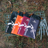 Maxbell Drawstring Storage Pouch Bag Compact Folding Organizer for Camping Tent Black
