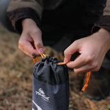Maxbell Drawstring Storage Pouch Bag Compact Folding Organizer for Camping Tent Black