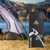 Maxbell Drawstring Storage Pouch Bag Compact Folding Organizer for Camping Tent Black