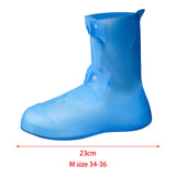Maxbell Waterproof Shoes Cover Adults Boot Protector Anti Slip Rain Boots Cover M Blue