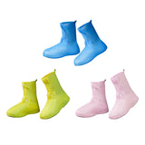 Maxbell Waterproof Shoes Cover Adults Boot Protector Anti Slip Rain Boots Cover M Blue