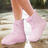 Maxbell Waterproof Shoes Cover Adults Boot Protector Anti Slip Rain Boots Cover L Pink