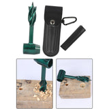 Maxbell Wood drill Wrench wood Peg Survival Camping Backpack Green