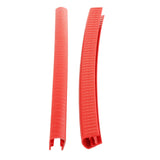 Maxbell 2Pcs Edge Protection Strip Longboard Bumper Skateboard Deck Guards Protector Red