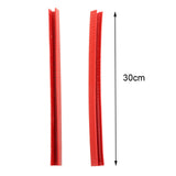 Maxbell 2Pcs Edge Protection Strip Longboard Bumper Skateboard Deck Guards Protector Red
