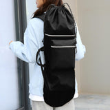Maxbell Skateboard Backpack Bag Adjustable Straps Skate Pouch Longboard Carry Case Black