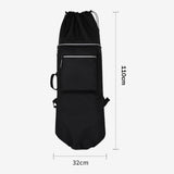 Maxbell Skateboard Backpack Bag Adjustable Straps Skate Pouch Longboard Carry Case Black