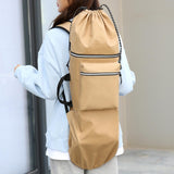 Maxbell Skateboard Backpack Bag Adjustable Straps Skate Pouch Longboard Carry Case Khaki