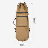 Maxbell Skateboard Backpack Bag Adjustable Straps Skate Pouch Longboard Carry Case Khaki