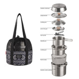 Maxbell 5x Stainless Steel Cooking Pot Kit Camping Pan Picnic Backpacking Outdoor