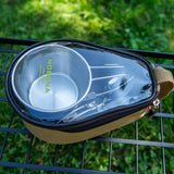 Maxbell Stainless Steel Bowl Picnic Cookware with Storage Bag for Beach BBQ Hiking Khaki