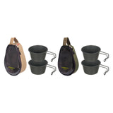 Maxbell Stainless Steel Bowl Picnic Cookware with Storage Bag for Beach BBQ Hiking Khaki