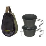 Maxbell Stainless Steel Bowl Picnic Cookware with Storage Bag for Beach BBQ Hiking Green