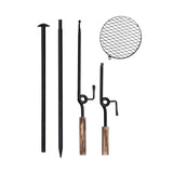 Maxbell Campfire Grill Camping Hanging Pot Rack BBQ Adjustable for Outdoor Garden