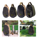 Maxbell Camping Bowl Storage Bag Container Reusable Carrier for BBQ Travel Hiking Khaki small