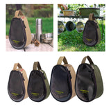 Maxbell Camping Bowl Storage Bag Container Reusable Carrier for BBQ Travel Hiking Khaki small