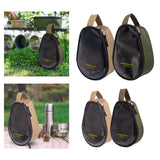 Maxbell Camping Bowl Storage Bag Container Reusable Carrier for BBQ Travel Hiking Khaki small