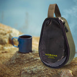 Maxbell Camping Bowl Storage Bag Container Reusable Carrier for BBQ Travel Hiking Green small