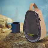 Maxbell Camping Bowl Storage Bag Container Reusable Carrier for BBQ Travel Hiking Khaki large