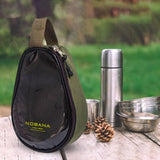 Maxbell Camping Bowl Storage Bag Container Reusable Carrier for BBQ Travel Hiking Green large