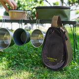 Maxbell Camping Bowl Storage Bag Container Reusable Carrier for BBQ Travel Hiking Green large