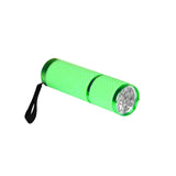 Maxbell Portable Handheld flashlights 9 LED Aluminum Diameter 2.5cm Length 9cm Green