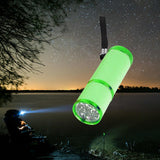 Maxbell Portable Handheld flashlights 9 LED Aluminum Diameter 2.5cm Length 9cm Green