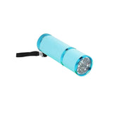 Maxbell Portable Handheld flashlights 9 LED Aluminum Diameter 2.5cm Length 9cm Blue