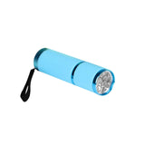 Maxbell Portable Handheld flashlights 9 LED Aluminum Diameter 2.5cm Length 9cm Blue