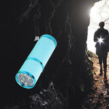 Maxbell Portable Handheld flashlights 9 LED Aluminum Diameter 2.5cm Length 9cm Blue