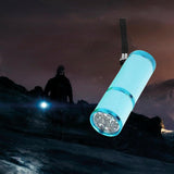 Maxbell Portable Handheld flashlights 9 LED Aluminum Diameter 2.5cm Length 9cm Blue