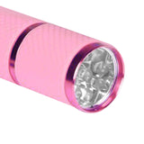 Maxbell Portable Handheld flashlights 9 LED Aluminum Diameter 2.5cm Length 9cm Pink