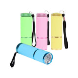 Maxbell Portable Handheld flashlights 9 LED Aluminum Diameter 2.5cm Length 9cm Pink