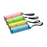 Maxbell Portable Handheld flashlights 9 LED Aluminum Diameter 2.5cm Length 9cm Pink