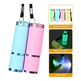 Maxbell Portable Handheld flashlights 9 LED Aluminum Diameter 2.5cm Length 9cm Pink
