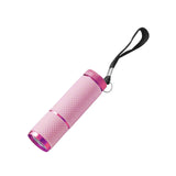 Maxbell Portable Handheld flashlights 9 LED Aluminum Diameter 2.5cm Length 9cm Pink