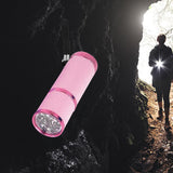 Maxbell Portable Handheld flashlights 9 LED Aluminum Diameter 2.5cm Length 9cm Pink