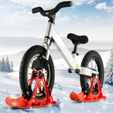 Maxbell Winter Snow Sled Bike Ski Sledge Sledding Skiing Sleigh Sports Toboggan Red